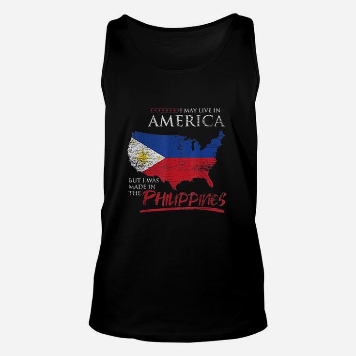 Usa I May Live In America Unisex Tank Top