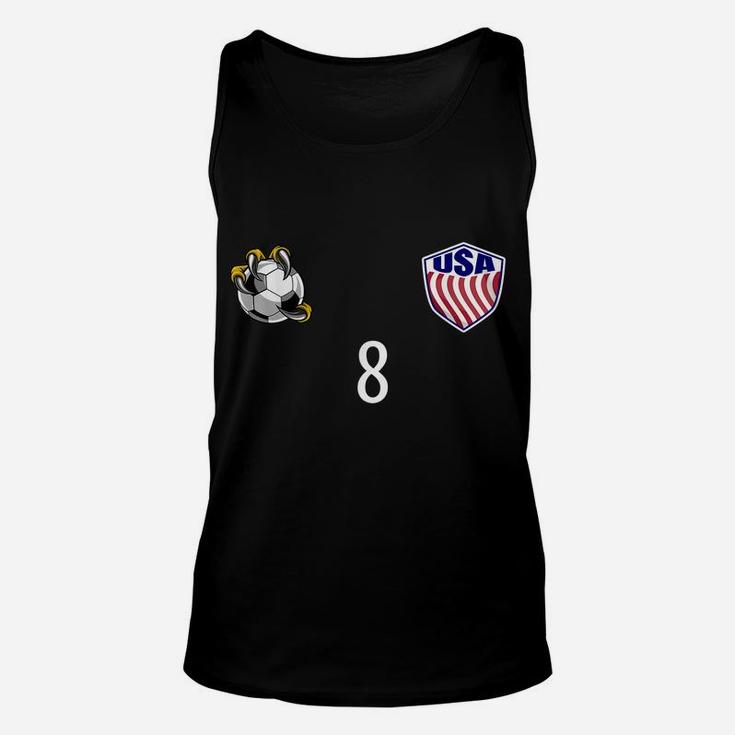Usa Training  Number 8 Front And Back Design Unisex Tank Top