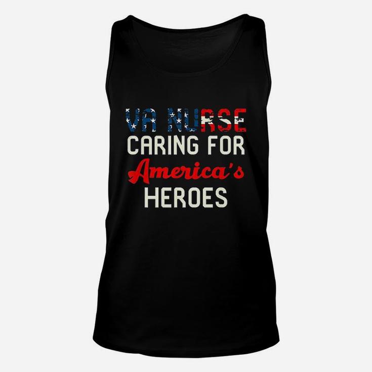 Va Nurse Caring For America's Heroes Unisex Tank Top