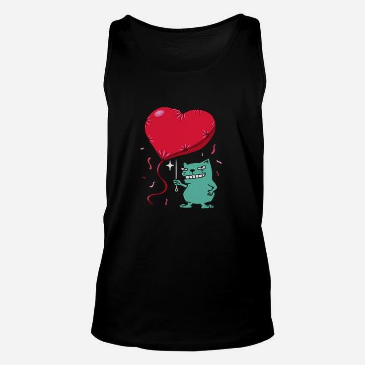 Valentines Day Heart Single Pet Owner Grumpy Unisex Tank Top