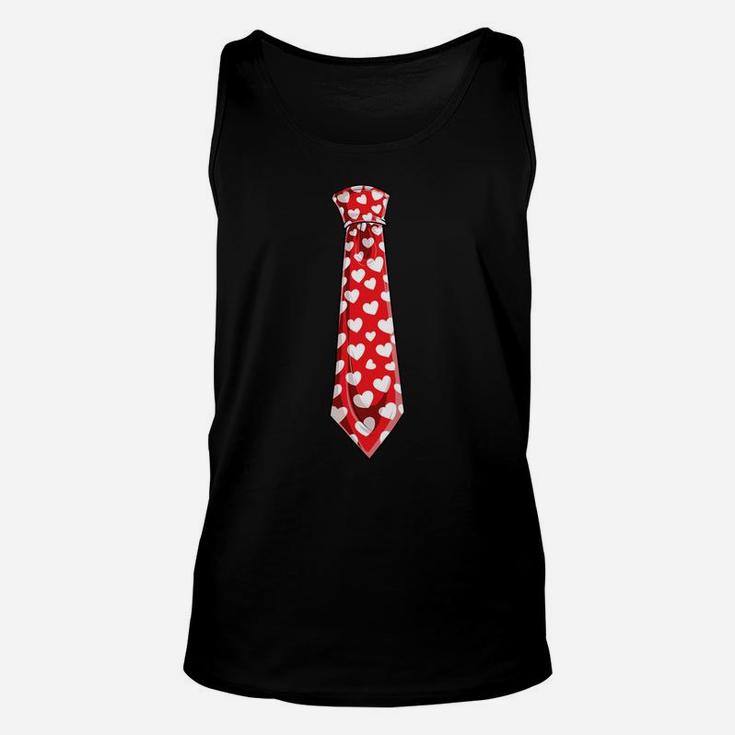 Valentines Day Tie Hearts Youth Kids Boys Girls Unisex Tank Top