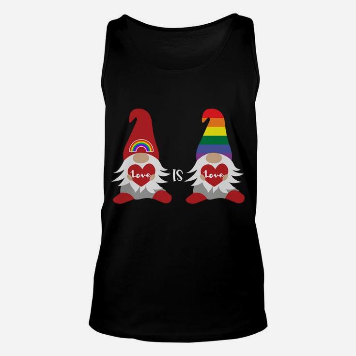 Valentine's Gay Pride Month Rainbow Gnome Gift Lgbqt Sweatshirt Unisex Tank Top