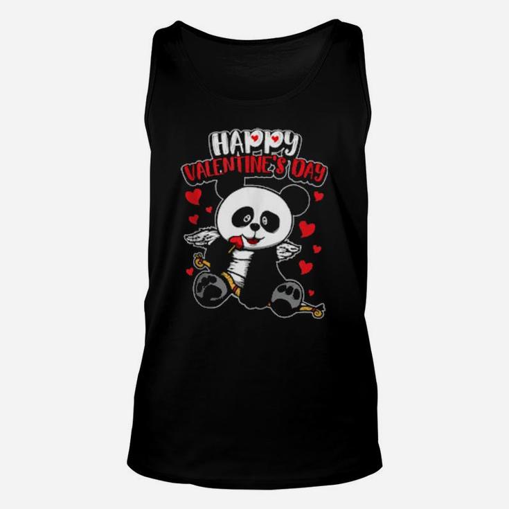 Valentine's Panda Sweet Cupid Animals Unisex Tank Top