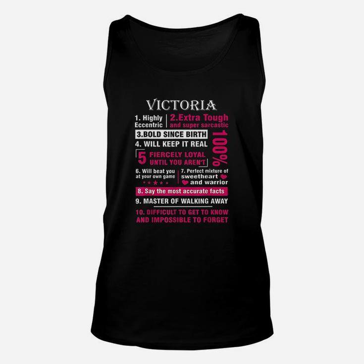 Victoria Highly Eccentric 10 Facts Unisex Tank Top