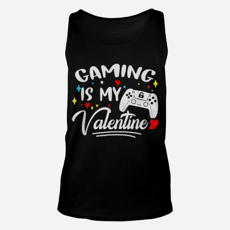 Video Gamer Valentines Day With Controllers Heart Gaming Unisex Tank Top