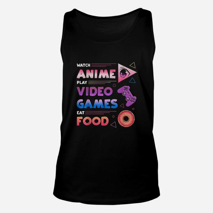 Video Games And Food Gamer Unisex Tank Top