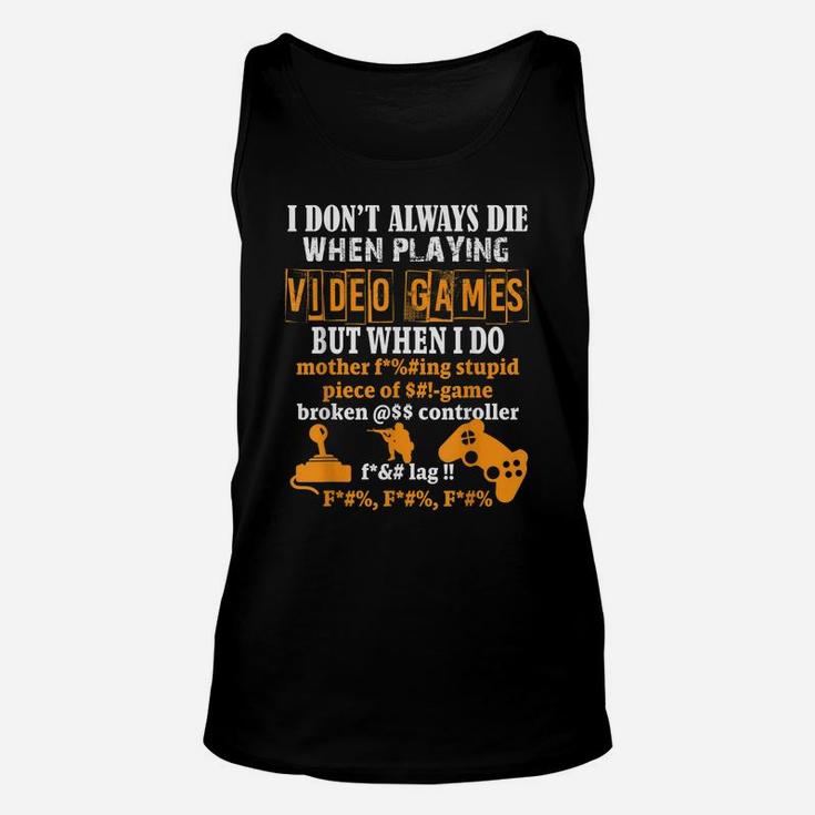 Video Games  Funny Gamer Tee For Console Gaming Fans Unisex Tank Top