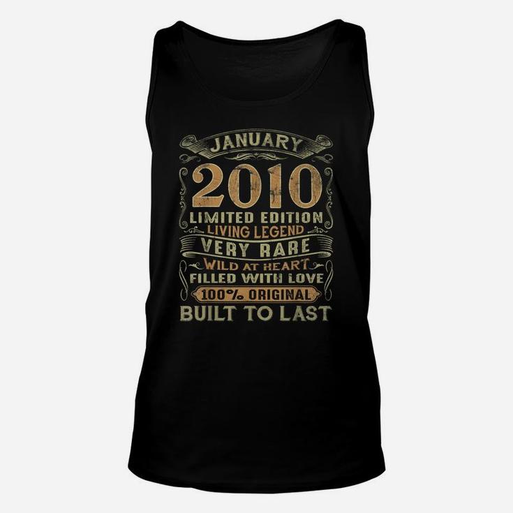 Vintage 11 Years Old January 2010 11Th Birthday Gift Ideas Unisex Tank Top