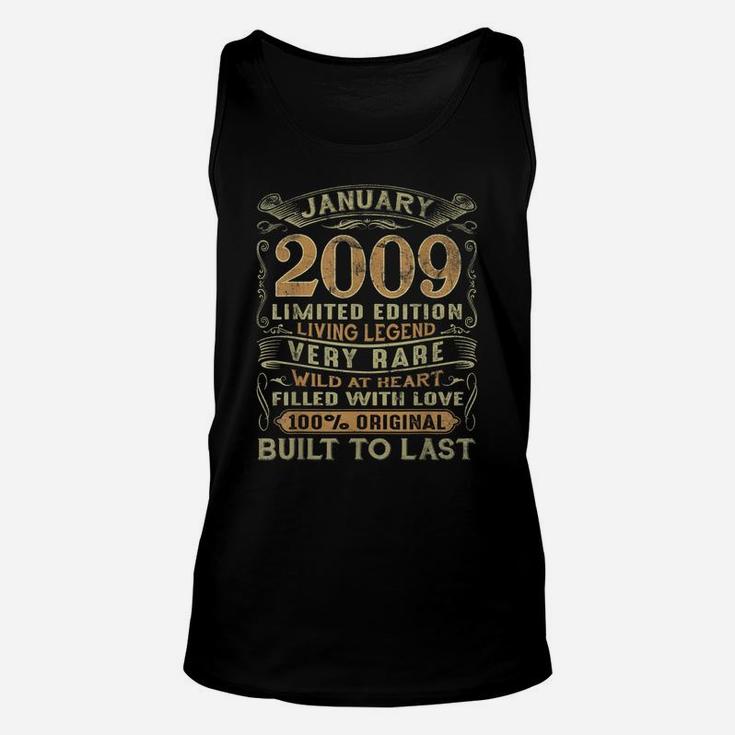 Vintage 12 Years Old January 2009 12Th Birthday Gift Ideas Unisex Tank Top