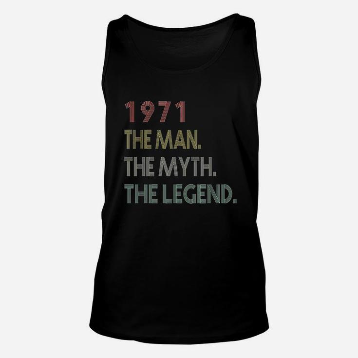 Vintage 1971 Man Myth Legend Birthday Gifts For 50 Years Old Unisex Tank Top