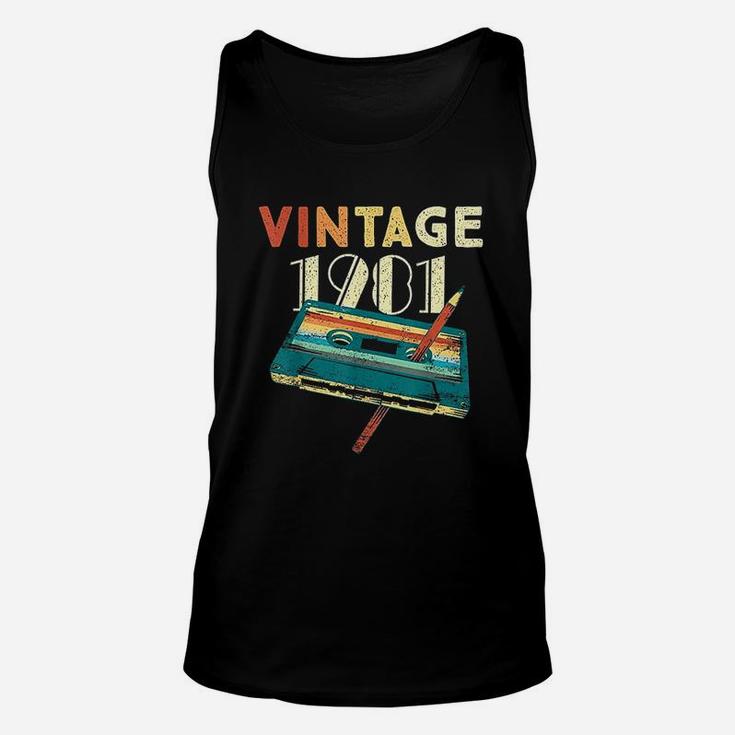 Vintage 1981 Music Cassette 40Th Birthday Gifts 40 Years Old Unisex Tank Top