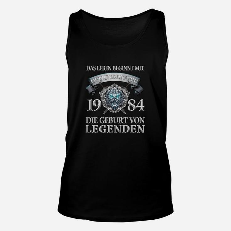 Vintage 1984 Geburt von Legenden Unisex TankTop, Retro Jahrgangsmotiv Tee