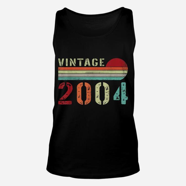 Vintage 2004 Funny 18 Years Old Men And Women 18Th Birthday Unisex Tank Top