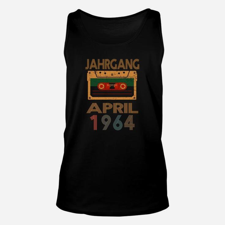 Vintage April 1964 Kassettentape Geburtstags-Unisex TankTop, Retro-Stil