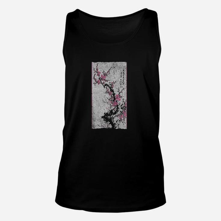 Vintage Beautiful Cherry Blossom Japanese Graphical Art Unisex Tank Top