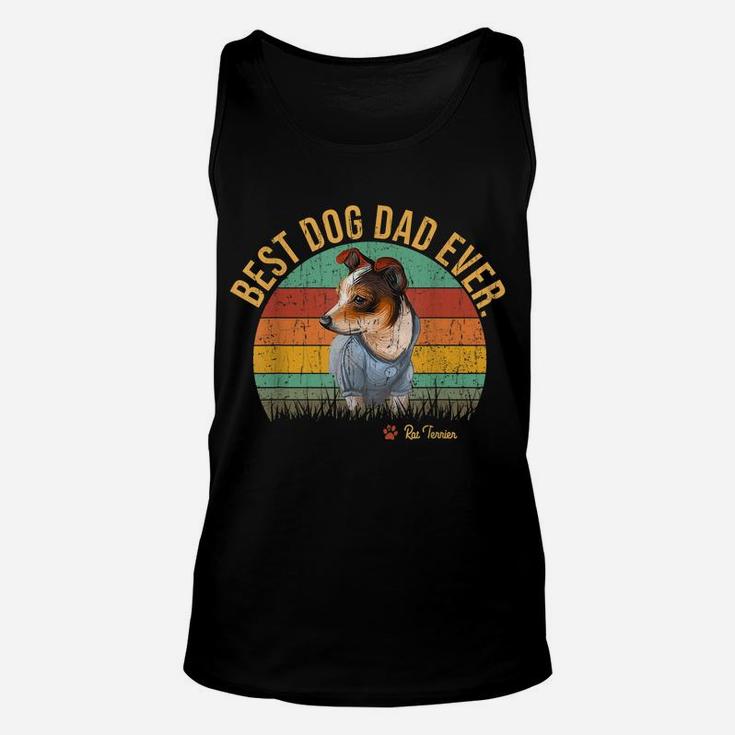 Vintage Best Rat Terrier Dad Ever Father's Day Gift For Dog Unisex Tank Top