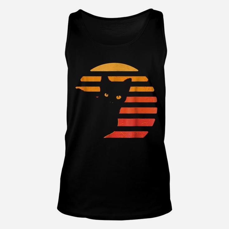 Vintage Black Cat Shirt Cats Lovers Gifts Unisex Tank Top