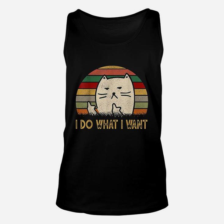 Vintage I Do What I Want Cat Lovers Unisex Tank Top