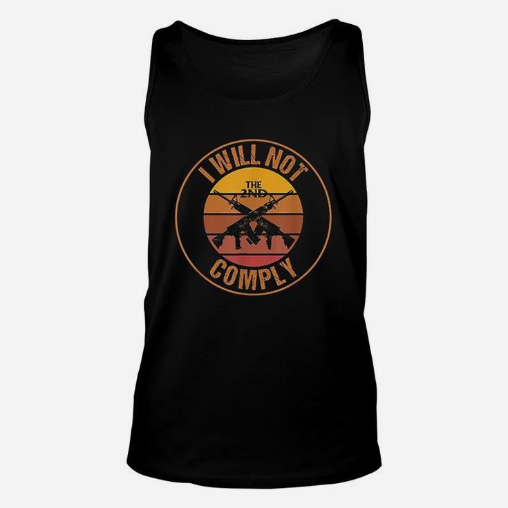 Vintage I Will Not Comply Unisex Tank Top