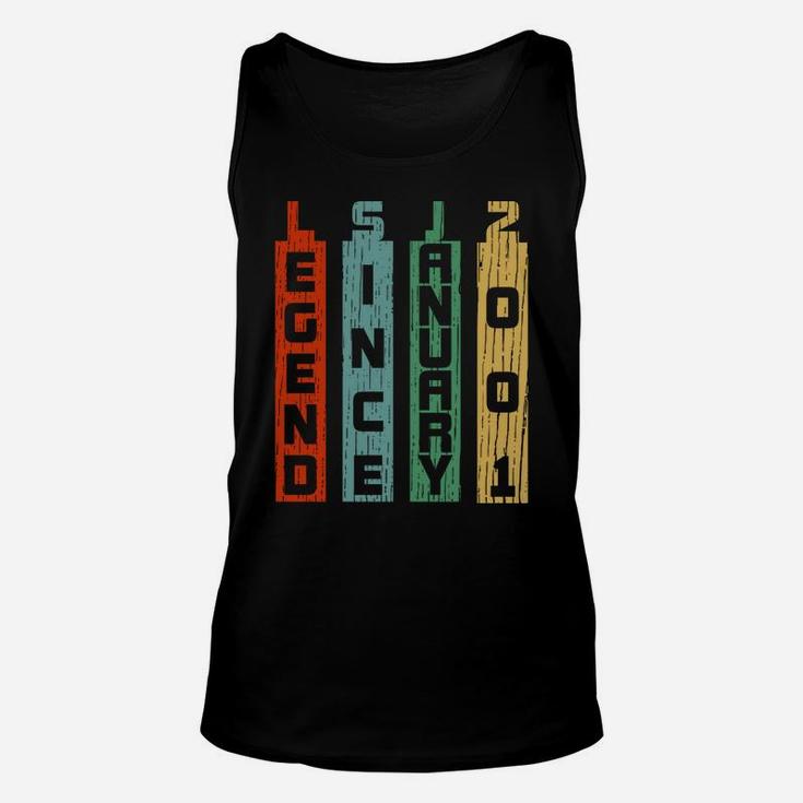 Vintage Legend 19 Years Old 19Th Birthday Gift January 2001 Unisex Tank Top