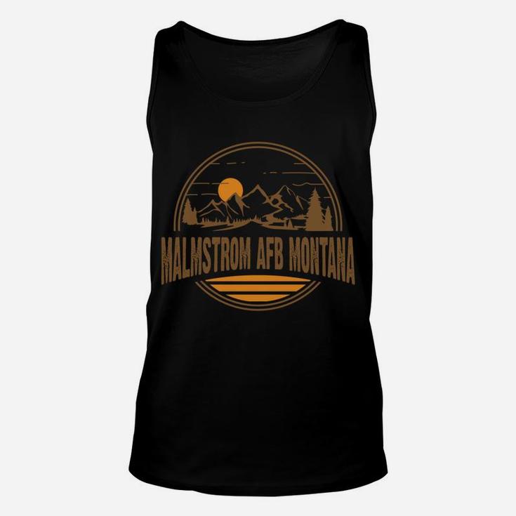 Vintage Malmstrom Afb, Montana Mountain Print Unisex Tank Top