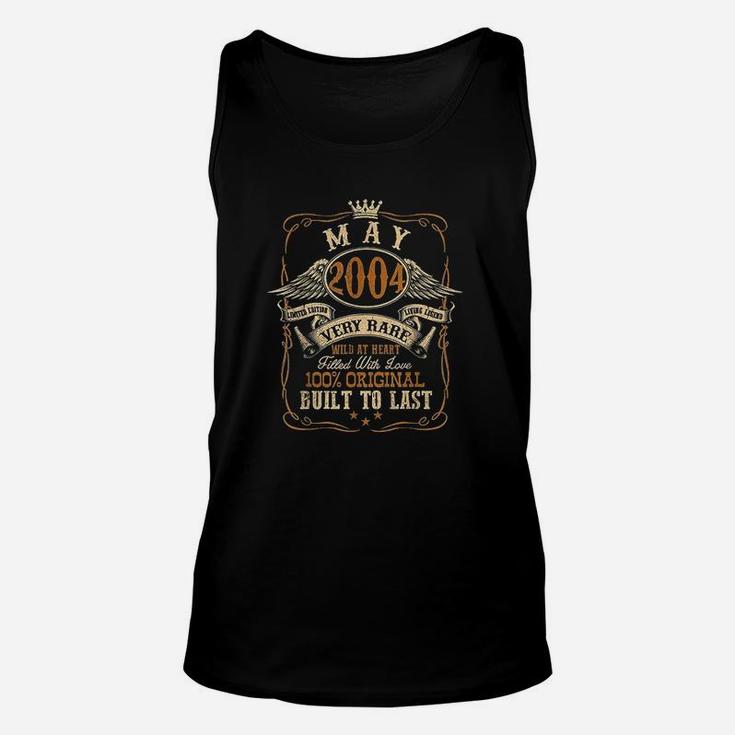 Vintage May 2004 17 Years Old 17Th Birthday Gift Unisex Tank Top