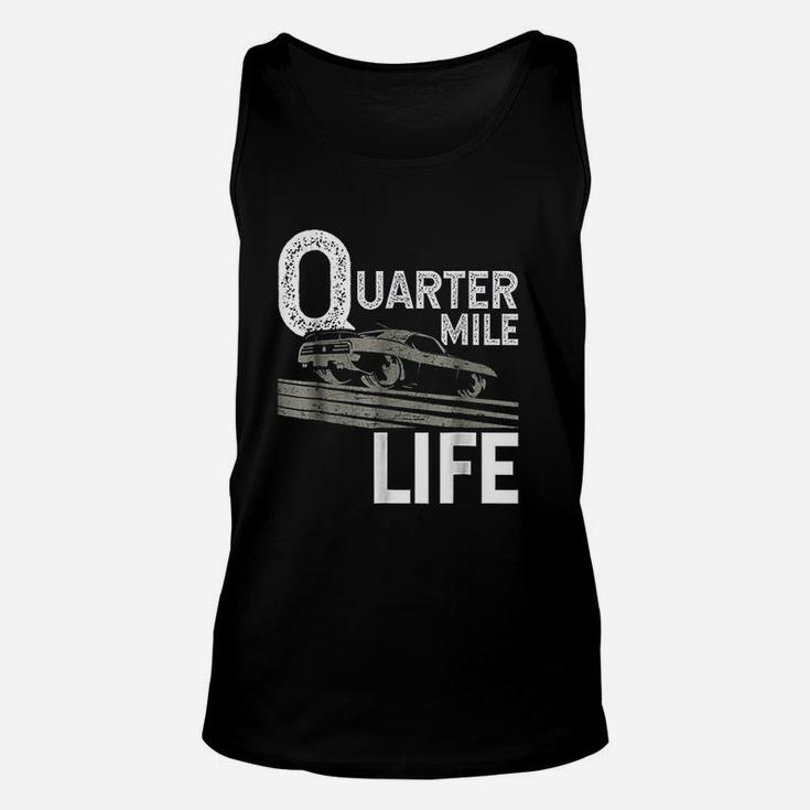 Vintage Quarter Mile Life Drag Racing Unisex Tank Top