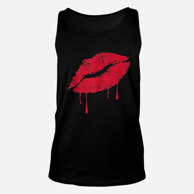 Vintage Red Lipstick Kiss  Hot 80S Drip Lips Unisex Tank Top