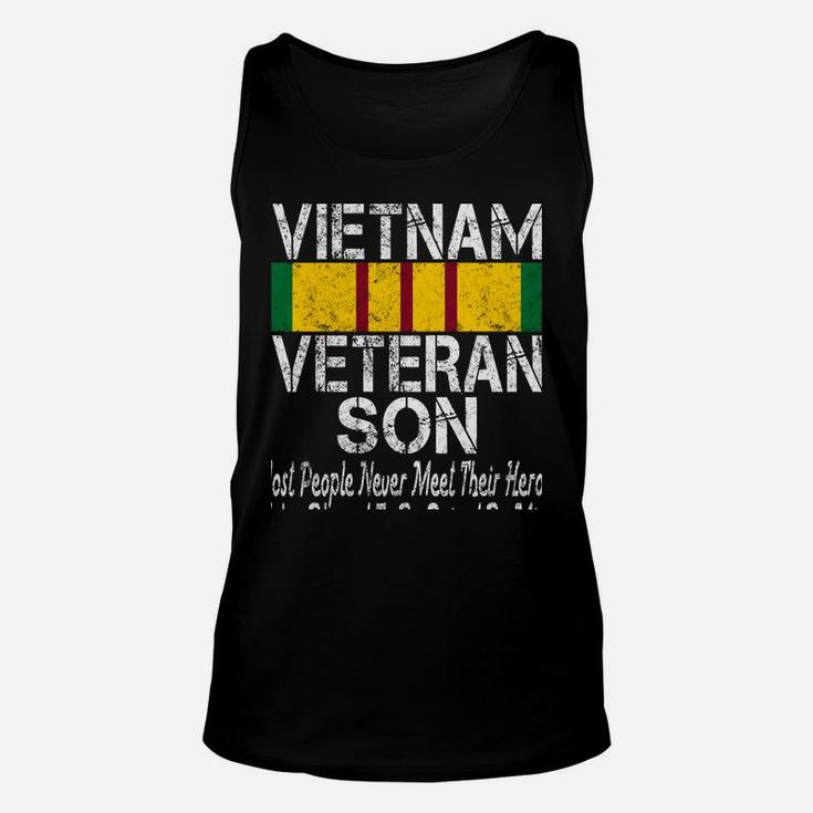Vintage Us Military Family Vietnam Veteran Son Gift Sweatshirt Unisex Tank Top