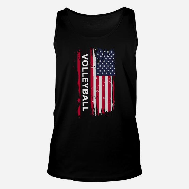 Volleyball Usa Patriotic, Volleyball Players And Coach Gift Unisex Tank Top