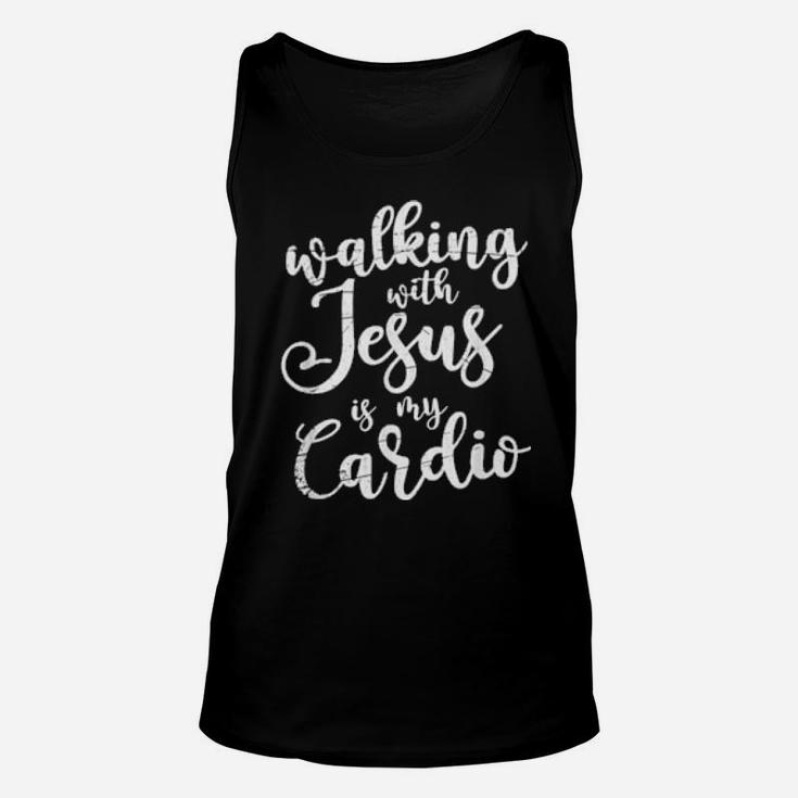 Walking With Jesus Is My Cardio Prayer Unisex Tank Top