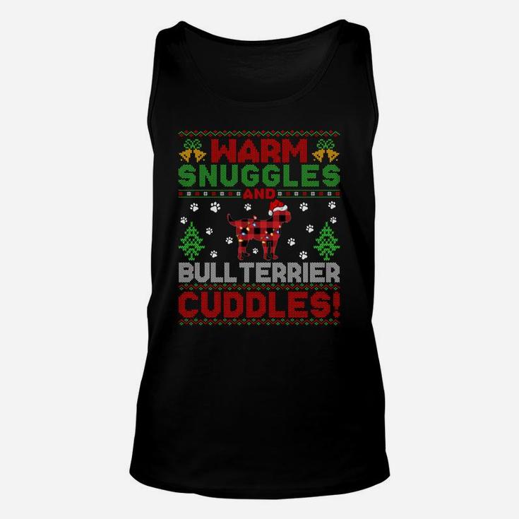 Warm Snuggles Bull Terrier Gift Ugly Bull Terrier Christmas Sweatshirt Unisex Tank Top