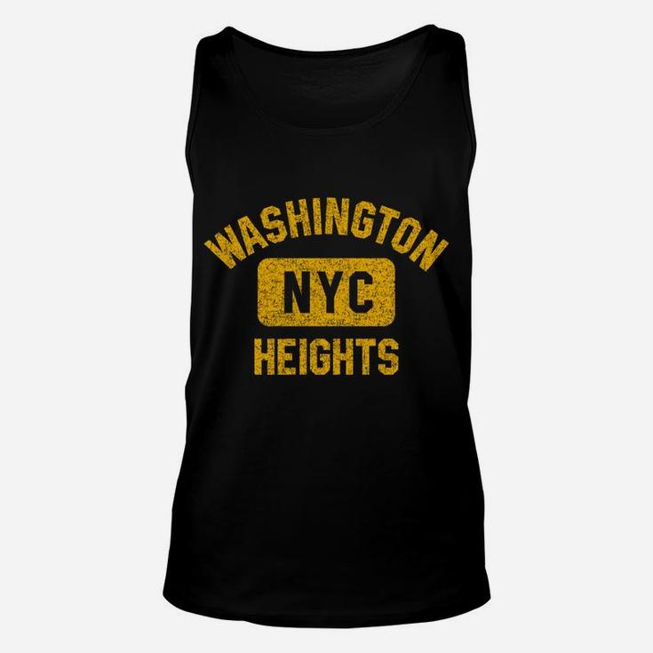 Washington Heights Nyc Gym Style Distressed Amber Print Unisex Tank Top