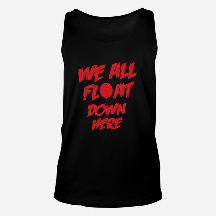 We All Float Down Here Evil Clown Saying With Red Balloon Unisex Tank Top