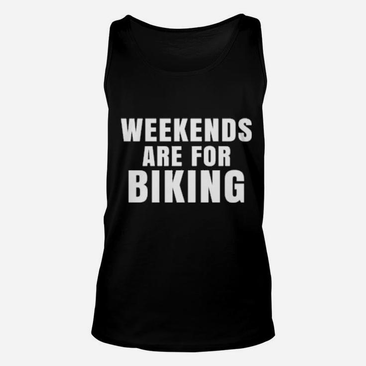 Weekends Are For Biking Unisex Tank Top