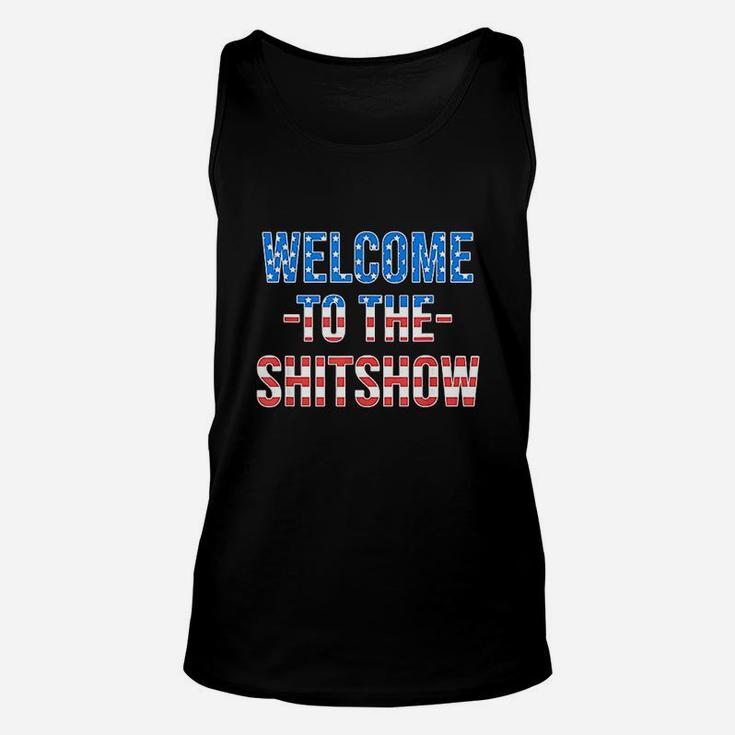 Welcome To The Show Usa Flag Funny 4Th Of July Drinking Unisex Tank Top
