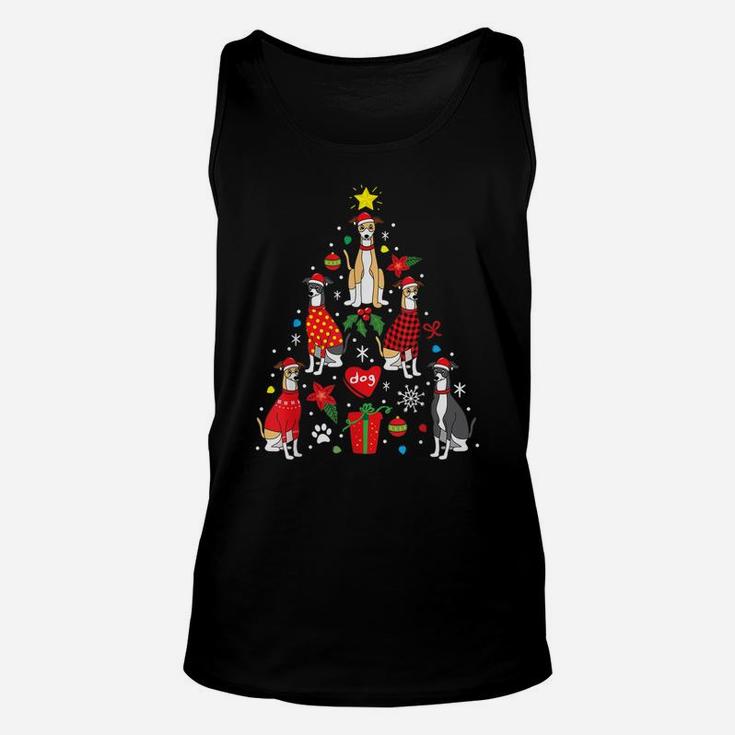 Whippet Christmas Ornament Tree Funny Dog Mom Dad Gift Unisex Tank Top
