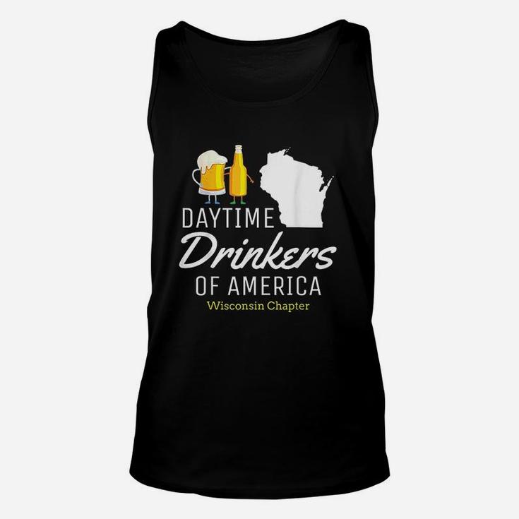 Wisconsin Day Drinking Funny Beer Drinking Gift Unisex Tank Top