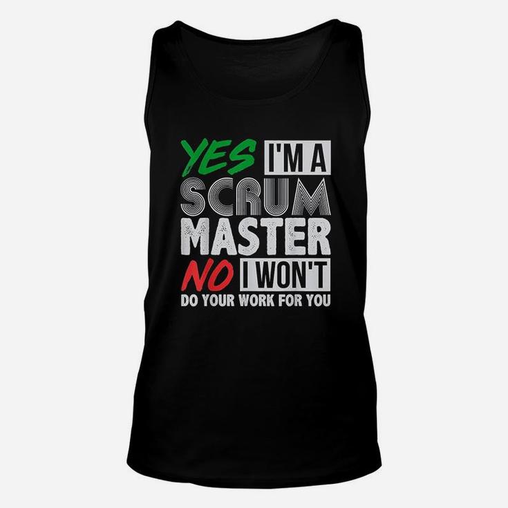 Witty Scrum Master Agile Project Management Funny Gift Unisex Tank Top