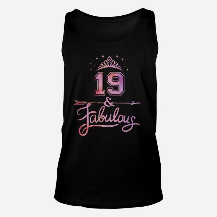 Women 19 Years Old And Fabulous Happy 19Th Birthday Unisex Tank Top
