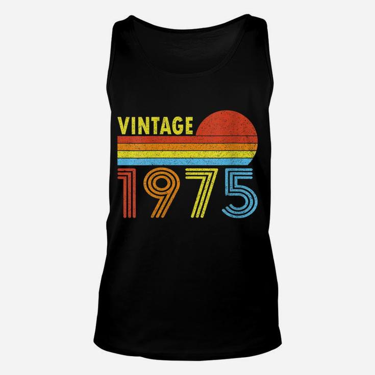 Womens 1975 Vintage 1975 Sunset Gift For Men Women Born Made 1975 Unisex Tank Top