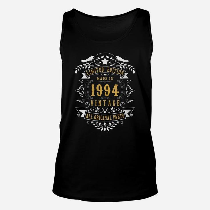 Womens 25 Years Old Made In 1994 Vintage 25Th Birthday Gift Idea Unisex Tank Top
