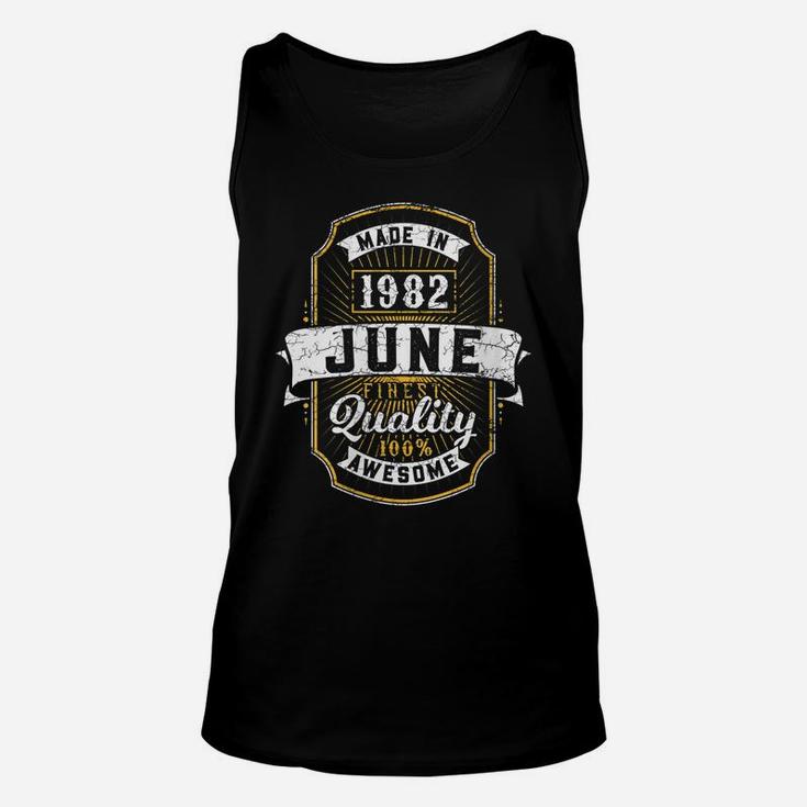 Womens 39Th June Birthday 39 Years Old Vintage Made Born 1982 Unisex Tank Top