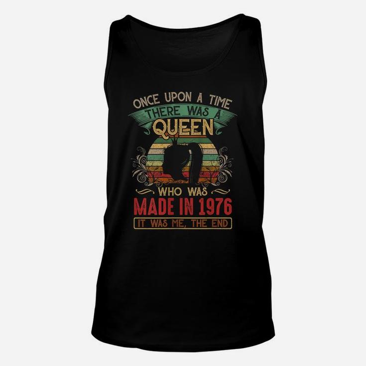 Womens 45Th Birthday Queen Made In 1976 Unisex Tank Top