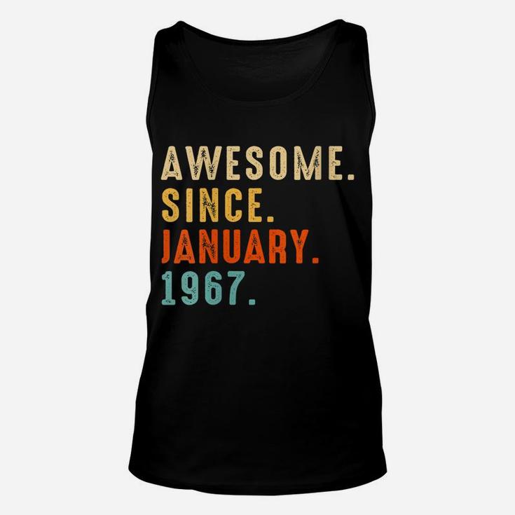 Womens Awesome Since January 1967 55Th Birthday Gift 55 Year Old Unisex Tank Top