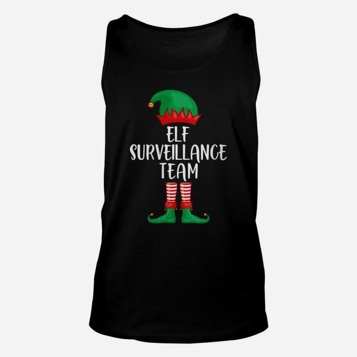 Womens Elf Surveillance Team Christmas Party Matching Family Group Unisex Tank Top