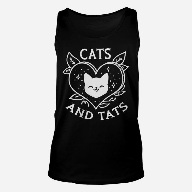 Womens Funny Cats And Tats Product - Tattoo Art Design Unisex Tank Top