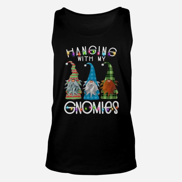 Womens Garden Gnome Pajamas Christmas - Hanging With My Gnomies Unisex Tank Top