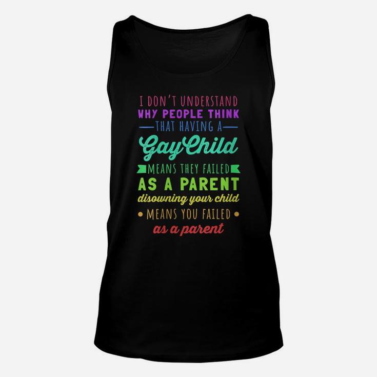 Womens Gay Pride - Proud Parent Mom Dad Parenting Quote Unisex Tank Top
