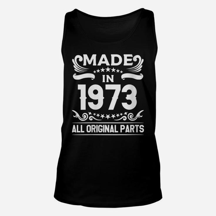 Womens Gift For 47 Year Old Vintage Made In 1973 47Th Birthday Unisex Tank Top